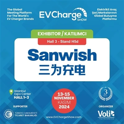 Mengalu-alukan Anda Mengunjungi Gerai Sanwish di EVCharge SHOW Diadakan di Turki